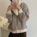 New Versatile Loose Slimming Stripes Top