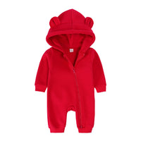 Baby Fashion Simple Solid Color Thick Jumpsuit
