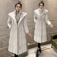 Stitching Elegant Slim Large Cotton-padded Clothes