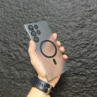 Frameless Magnetic Suction Comes With Lens Protector Frosted Apply Mechanically Phone Case