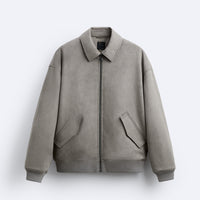 Men's Quilted Suede Texture Lapel Jacket