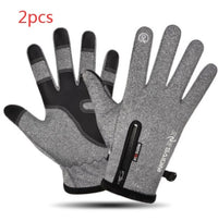 Men's Autumn And Winter Gloves Touch Screen Zipper Waterproof Riding Outdoor