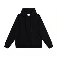 Simple Cotton Composite Drop-shoulder Hooded Sweater