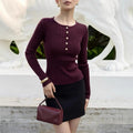 Simple, Slimming Crew-neck Knit Sweater