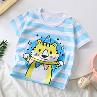 Children's Pure Cotton Cartoon Short-sleeved Korean