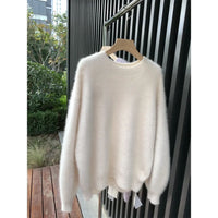 Thickened Cozy Mohair Sweater For Women In A Relaxed Laid-back Style For Fall And Winter