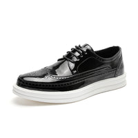 Men's Carved Casual British Leather Shoes