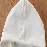 Three Piece White Hooded Sports Suspender Vest
