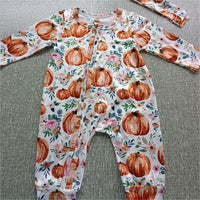New Pumpkin Full Print Jumpsuit