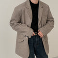 Vintage Hong Kong Style Single Breasted Suit Jacket For Men