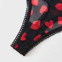 Womens Thong Seamless Breathable Mesh Printed Sexy Underwear