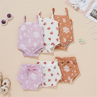Girls Romper Suit Shorts Two Piece