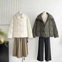 Fashionable Loose Short Design Thickened Warm Coat For Petite