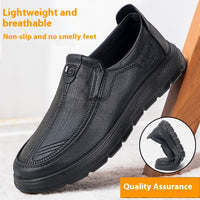 Men's Business Casual Leather Shoes Daddy's Shoes For Middle-aged And Elderly People Soft Bottom