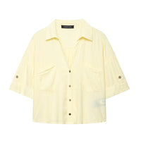 New Spring And Summer European And American Style Linen Blended Short Long Sleeve Shirt