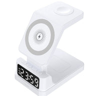 Magnetic Three-in-one 15W Wireless Charger With Clock