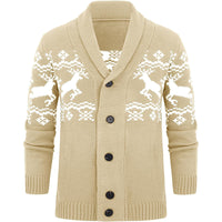 Mens Casual Knitted Cardigan Sweater Top