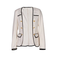Color-Block Patchwork Long-Sleeve Jacket With Buttons