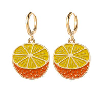 Womens Alloy Fruit Earrings Lemon AvocadoStrawberry