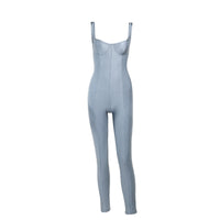 European And American Style Elegant Casual Glossy Jumpsuit For Women