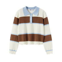 Loose Personality Trendy Girls' Autumn Salt Striped Sweater Retro