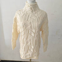 Star Same Style Solid Color Half Hollow Out Sweater