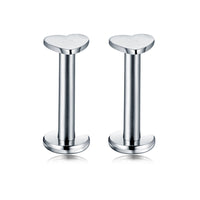Special-shaped Stainless Steel Lip Nail Zircon Heart-shaped Piercing Jewelry