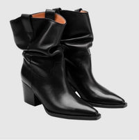 Womens Suede Pointed-toe Ankle Boots