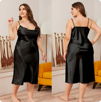 Swing Neck Suspender Nightdress Ladies Loose