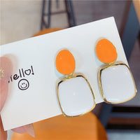 Geometric Silver Needle Earrings For Women