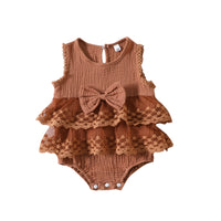 Girls' Princess Sleeveless Lace Jumpsuit
