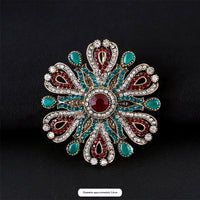 Baroque-style Vintage Crystal Brooch For Men And Women
