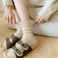 Japanese-style Solid-color Ankle Socks For Women