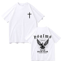 Jesus Faith Over Fear Christian Peace Dove Graphic T-Shirt