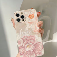 Retro Big Flower Phone Case Silicone