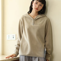 Hooded Loose Thickened Outer Wear Casual Top