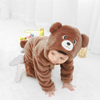 Baby Flannel Animal-shaped Jumpsuit