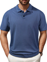 Men's Casual Striped Lapel Short Sleeve