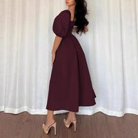 SpringSummer French-style Elegant A-line Maxi Dress