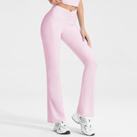 V Waist Yoga Pants Fitness Trousers High Waist Pleating
