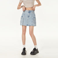 Women's American Retro Hot Girl Denim Skirt
