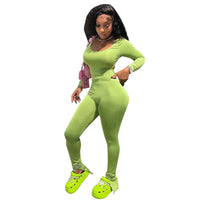 Women's Slim U-neck Backless Shrink Pleated Jumpsuit
