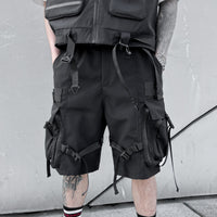 Summer Functional Workwear Shorts Men's Loose Straight