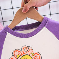 Male And Female Baby Cartoon Long-sleeved Two-piece Suit