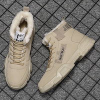 Men's Casual High-top Shoes Tooling Boots Plus Velvet