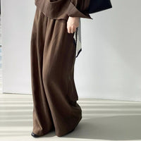 Two-piece Relaxed-fit Casual Pants Set For Women Straight-leg Pants For Women
