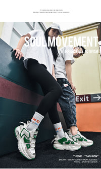 Couple Shoes Versatile Mesh Casual Reflective Men's Shoes