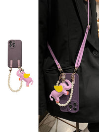 Dark Purple Leather Elephant Ornaments Phone Case
