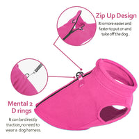 Pet Fleece Zipper Single Vest Sweater