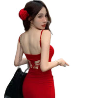 Women's Hollow-Out Beautiful-Back Camisole Dress